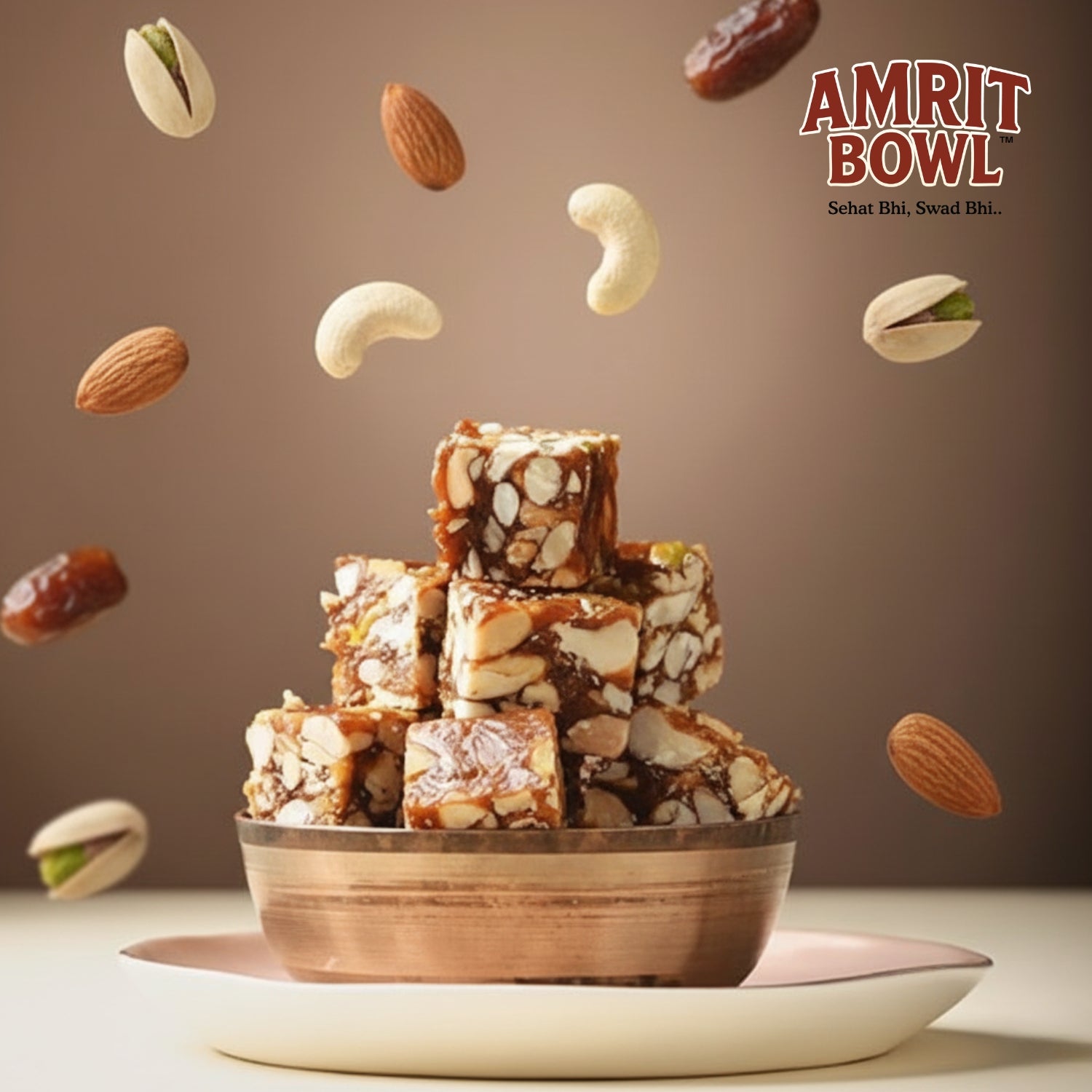Amritbowl Dryfruit Chikki ( Khajur Pak )